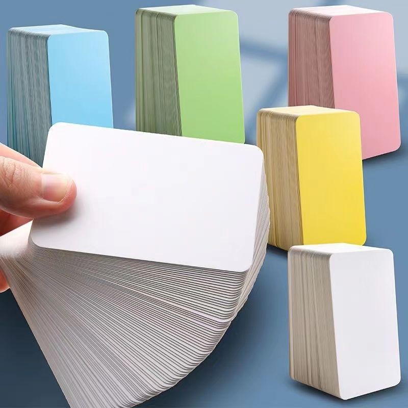 

100pcs DIY Color Kraft Paper Card Word Card Postcard Gift Greeting Invitation Card Retro Double Sided Note Message Card