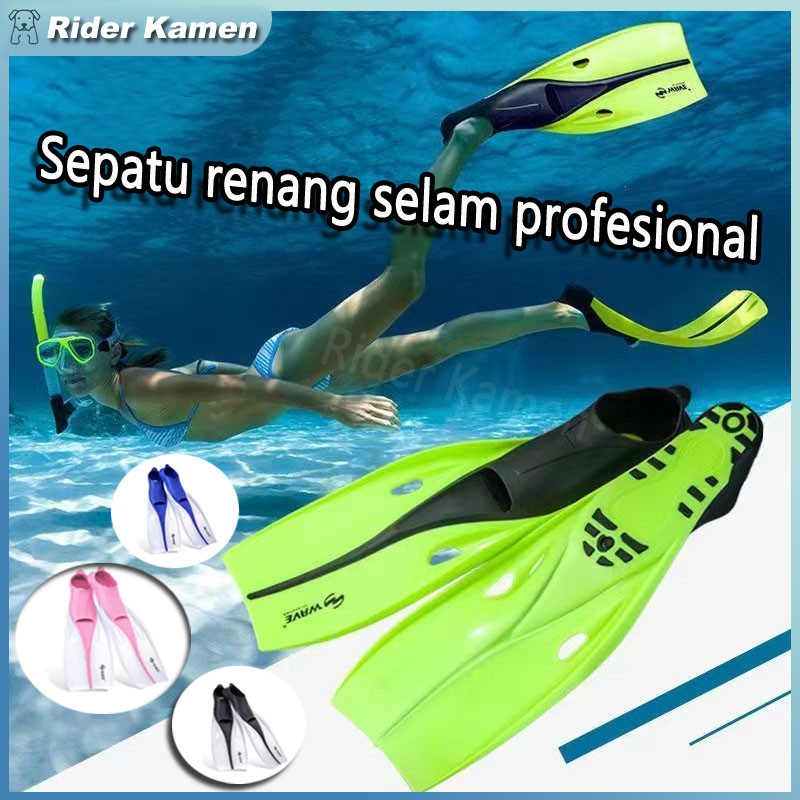 Sepatu Katak Unisex Masker Selam Scuba Berbentuk Gelombang Masker Selam Profesional  Masker Selam Pa