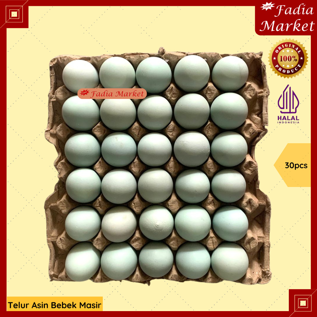 

Telur Asin Bebek Original Masir 30 Butir 1 Tray | Rasa Gurih Oranye Matang Siap Konsumsi
