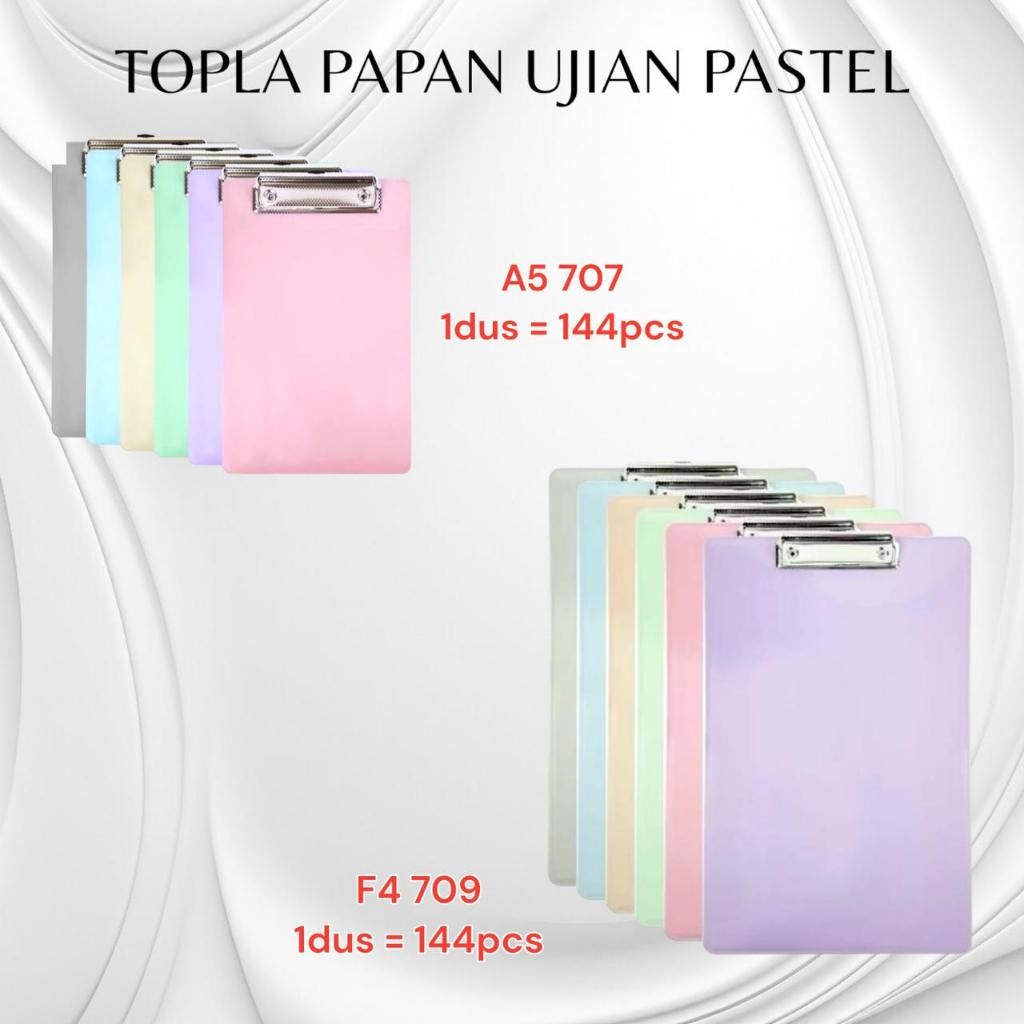 

[SDW] pekanbaru/TOPLA CLIBOARD / PAPAN UJIAN CLIP / PAPAN JALAN UKURAN A5/F4