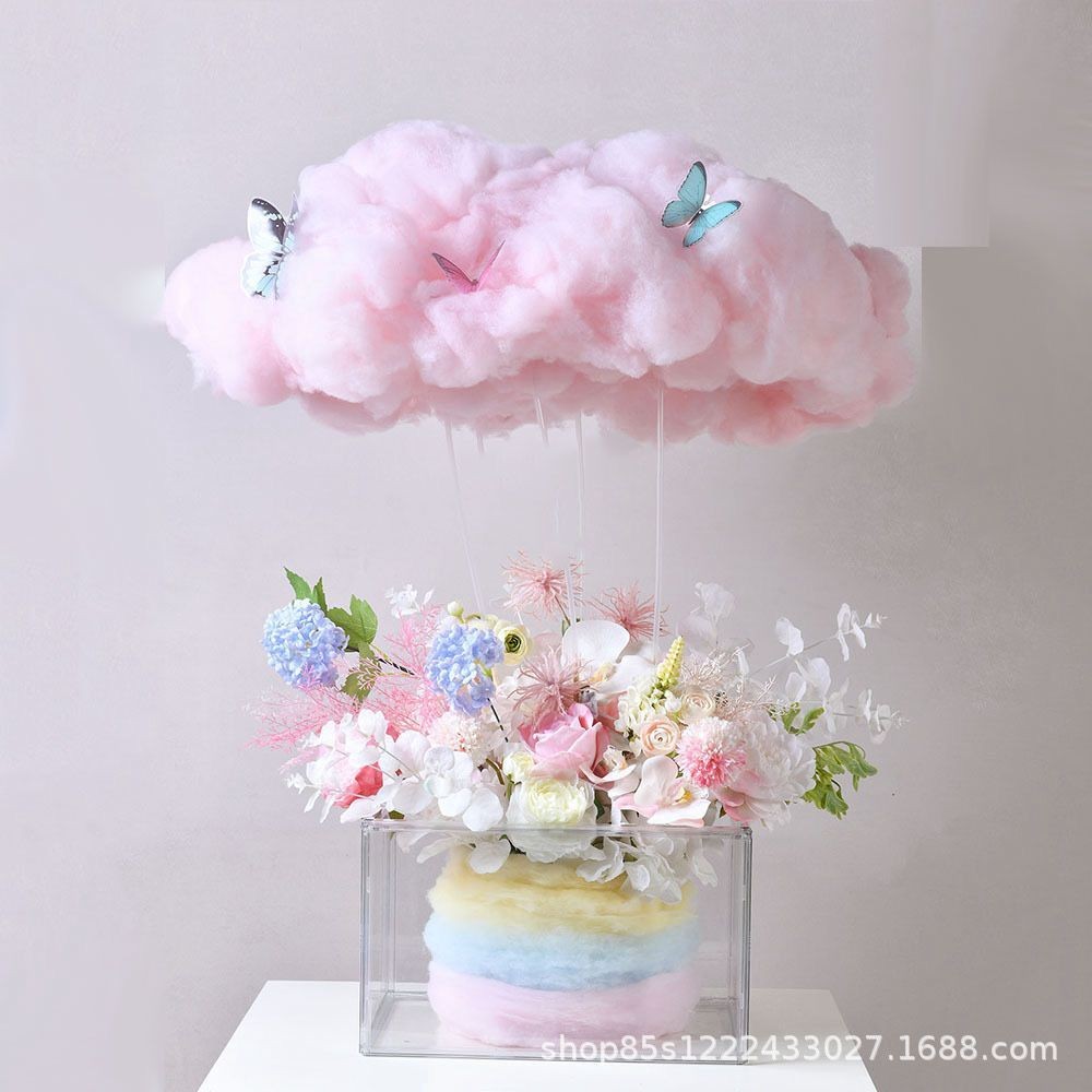 

Kapas Lembaran Dekorasi Warna Macaron / Cotton Candy Roll Wrapping Buket Bunga Flower Box
