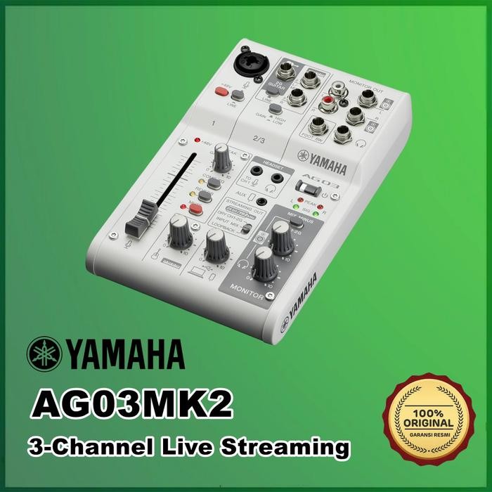 Yamaha AG03MK2 AG03 AG 03 MK2 MKii AG03MKii 3-Channel Live Streaming Loopback Mixer/USB Interface