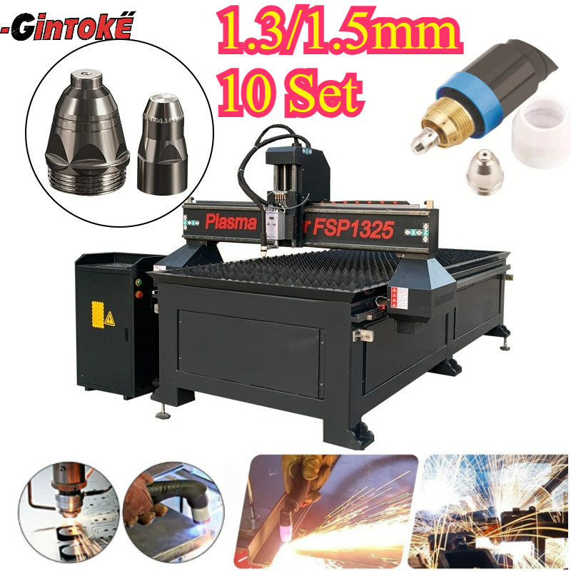 10set P80 1.3mm/1.5mm Mata Plasma Cutting Nozzle/ Welding Tip /Plasma P80 Nozzle/ Nozel Las Karbit/ 