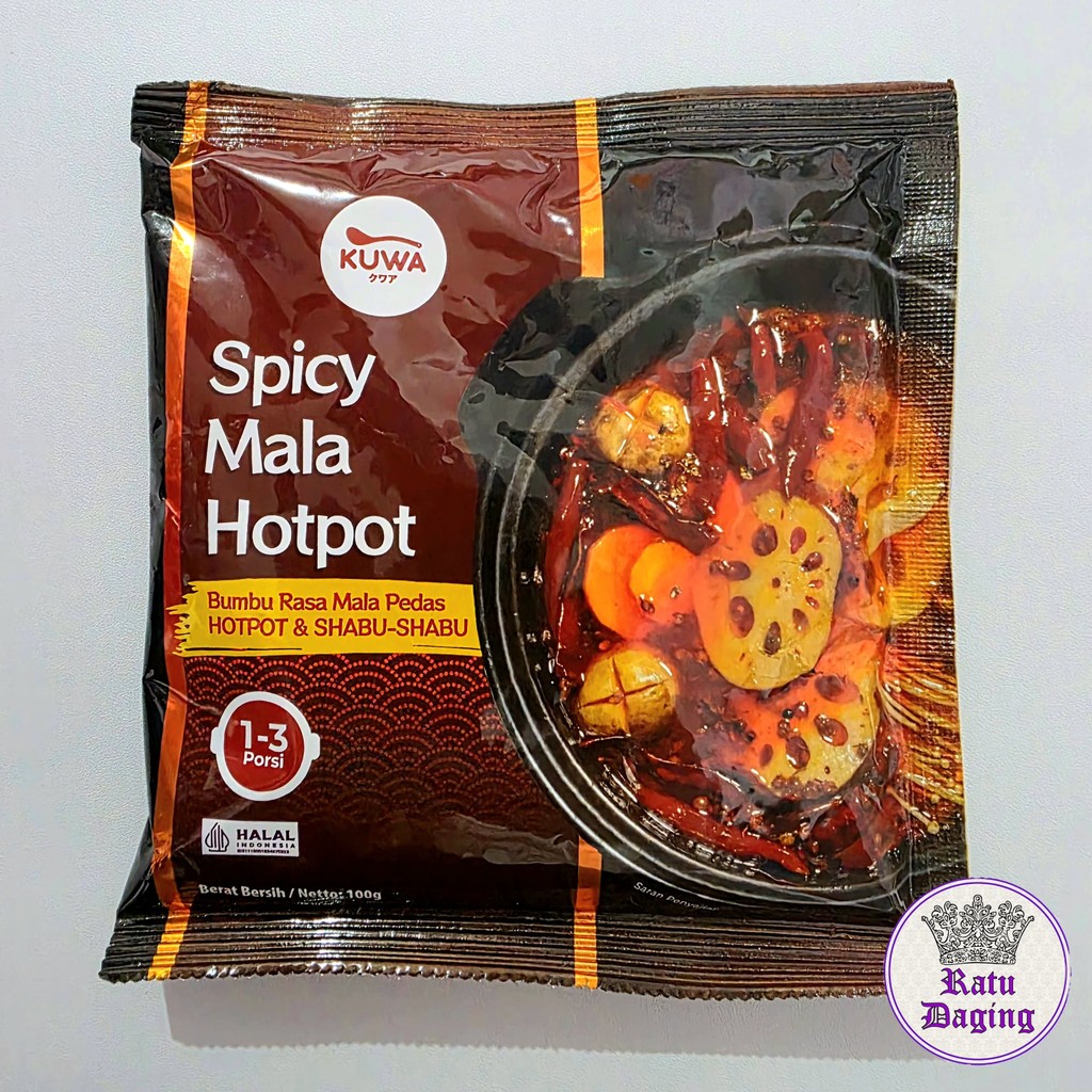 

KUWA Spicy Mala Hotpot 100gr Kaldu Rasa Mala Pedas Shabu Shabu Halal MUI