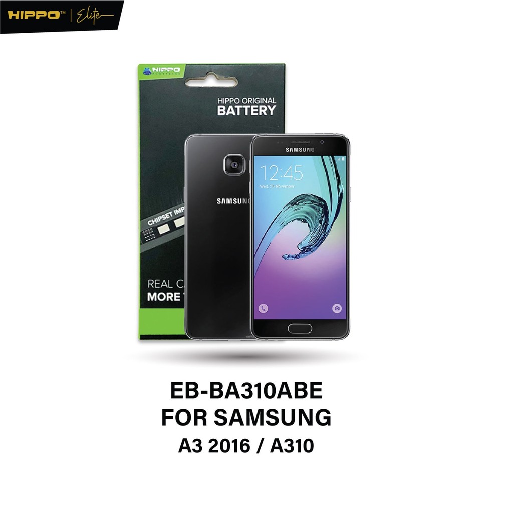Hippo Baterai Samsung EB-BA310ABE A3 2016 / A310 2300mAh Battery Batere Batrai Batre Original Cell