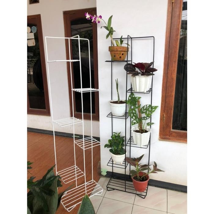 BESI 8MM TINGGI 1,5 METER Rak Pot Tanaman Bunga Standing Planter 7 Dudukan Tanaman Minimalis - TINGG
