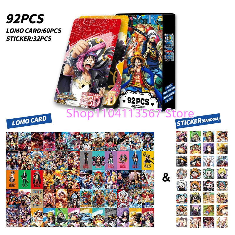 

30/60/92pcs Anime Haikyuu Lomo Card Postcard Toy One Piece Luffy Collection Cards with Stickers Birthday Gift