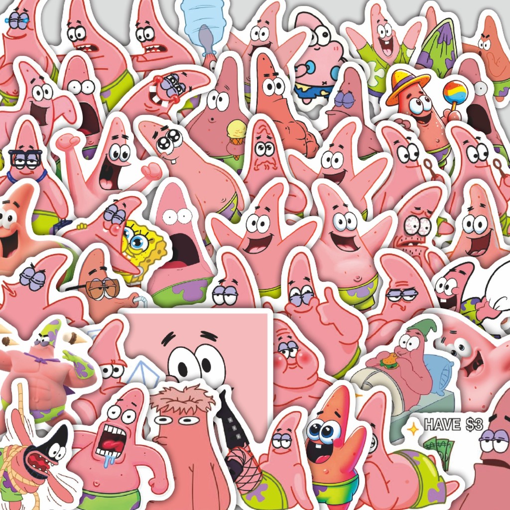 

Stiker Cutting Pack Stiker Kartun Patrick Star V1 Isi 100Pcs Series Aesthetic Lucu Keren Untuk Koper Bahan Vynil