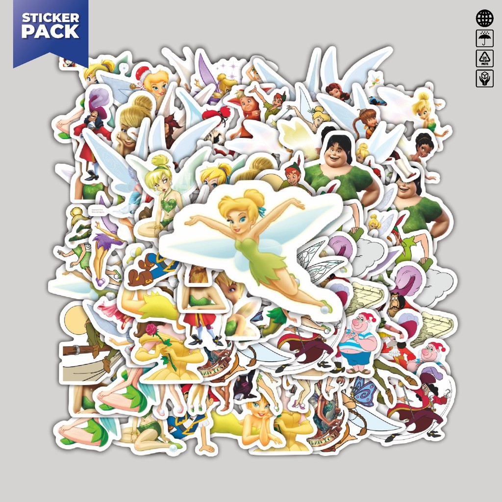 

[100PCS]Stiker Pack Stiker Tinker Bell V1 Aesthetic Vinyl Anti Air Dekorasi Sticker Laptop Buku Journal Koper Helm Casing HP Gitar Helm Skateboard