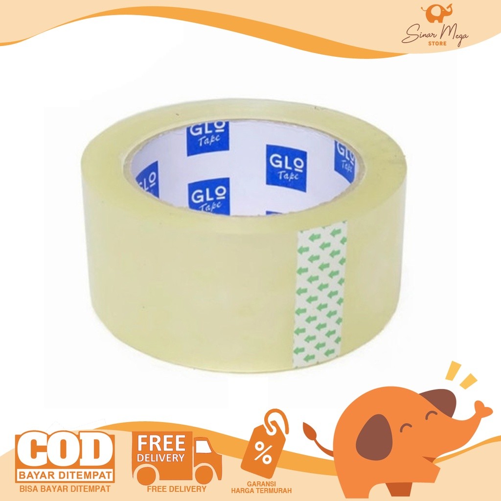 

Lakban OPP Bening 48mm x 80 Yard GLO Tape /Glo Tape Lakban Plakban Bening 48mm x 80 Yard / Glotape Murah Berkualitas