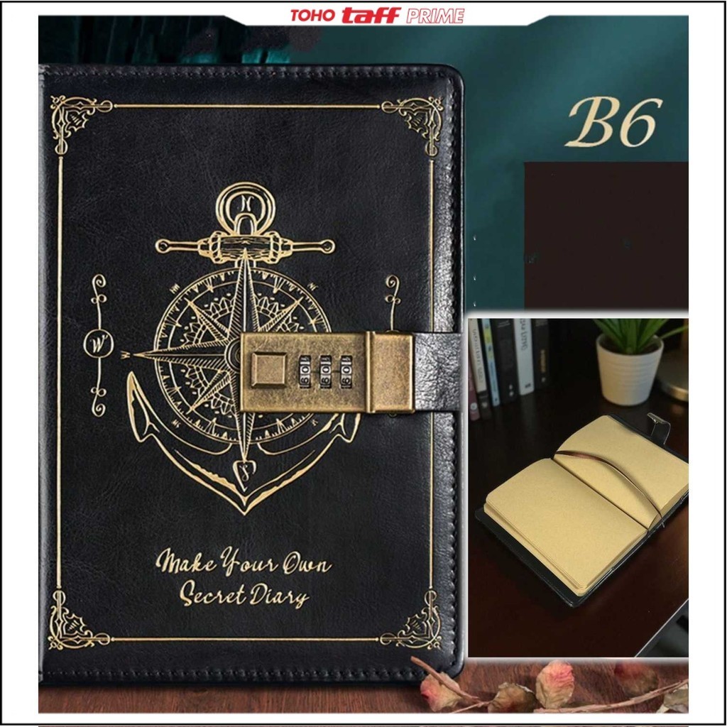 

Pirates Buku Jurnal Leather Vintage B6 200 Halaman Grid with Lock - INU148