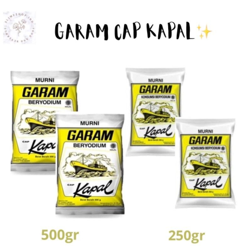 

UG Garam Dapur Cap KAPAL 250 Gram BERYODIUM / GARAM KAPAL SG