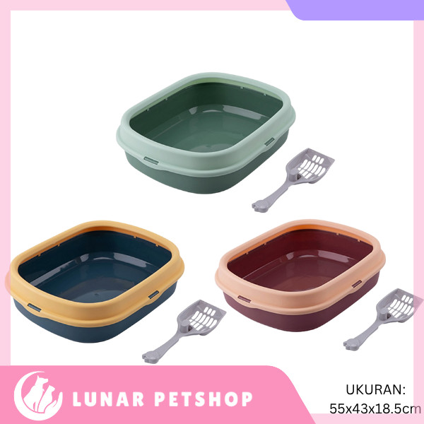 TEMPAT PASIR KUCING TANPA TUTUP - LITTER BOX KUCING - CAT LITTER BOX