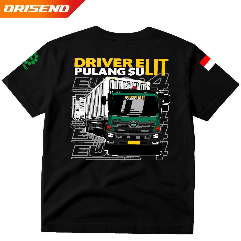 Kaos Komunitas Truk Trailer Driver Muda HINO 500 HINO LOHAN EURO 4 Katun Knitto Terbaru