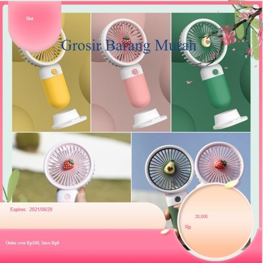 GBM  Portable Mini Fan Mini Kipas Lipat Fan Kipas Angin Portable Daya Penyimpanan Listrik Tangan Gen
