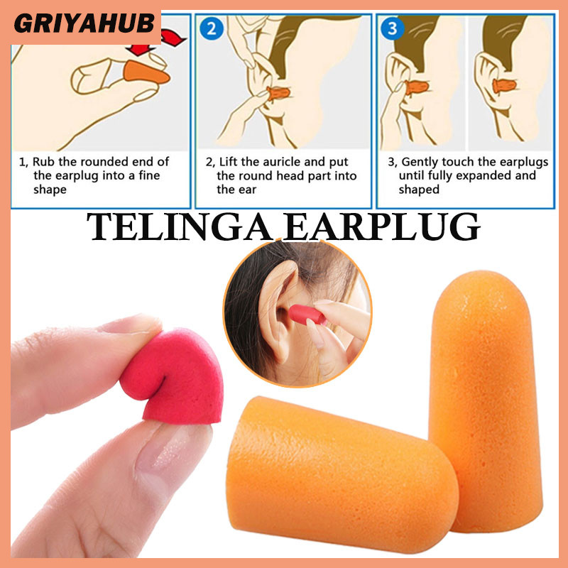 10PCS Kuping Earplug Anti Bising/Tutup Telinga Kuping Earplug Anti Bising/Telinga Earplug