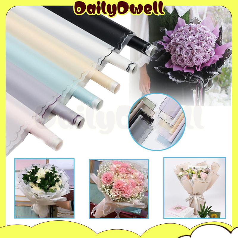 

flower wrapping motif awan /frame transparan kertas buket bunga cellophane /kertas buket bunga cellophane frame/