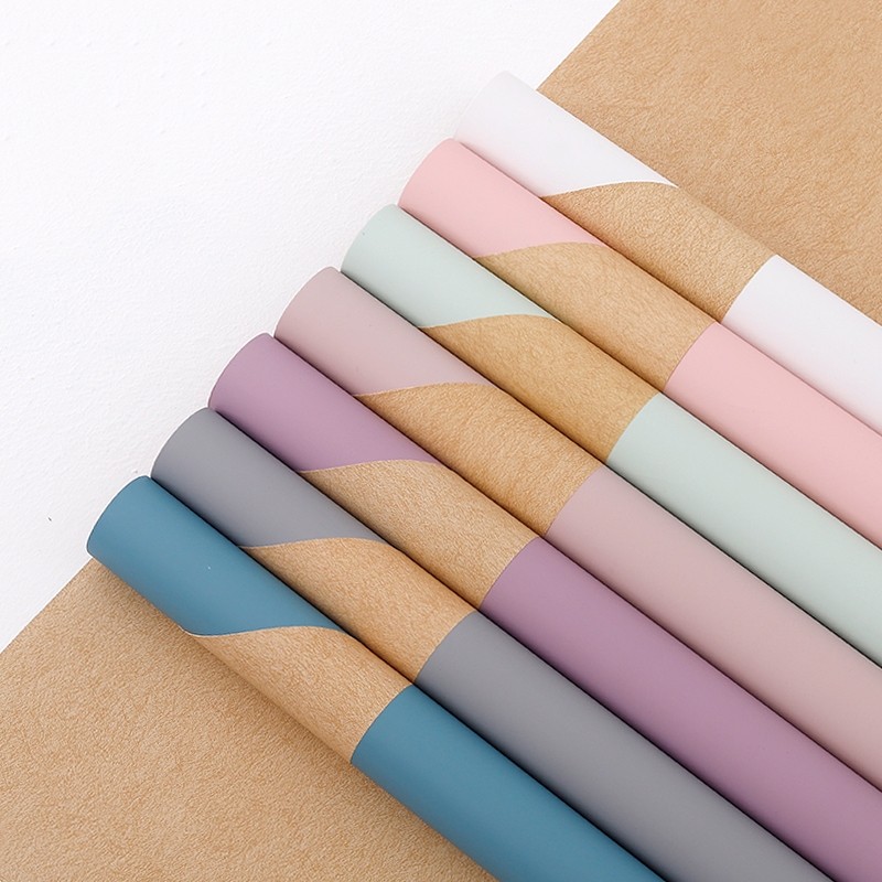 

[ 20 LEMBAR ] Kertas Buket Bunga Twotone Vintage Flower Wrapping Paper Cellophane KB6055