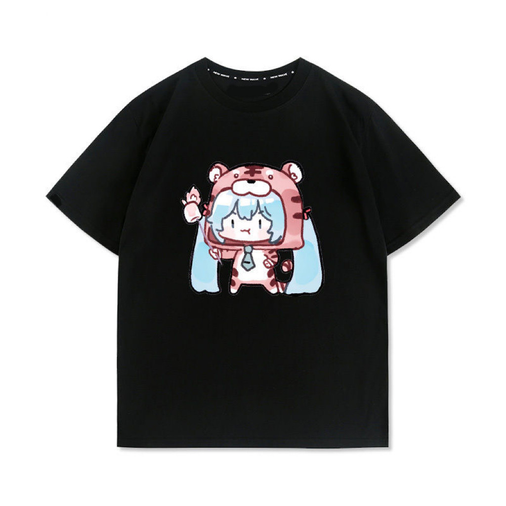 Kaos Baju Hatsune Miku Cosplay Chibi ‌Hatsune Miku Same Baju Anime Hatsune Miku AI