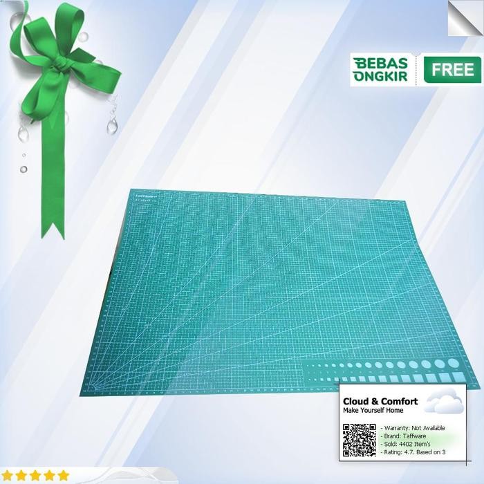 

Clouds.id - Working Pad Cutting Mat Alas Potong Papan Kerja A2 60 x 45 - Hijau, Taffware