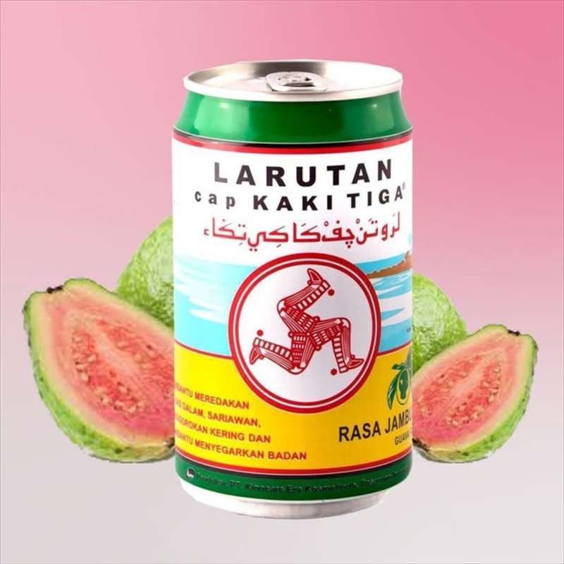 

Larutan cap Kaki Tiga Kaleng 320 ml, rasa Jambu biji