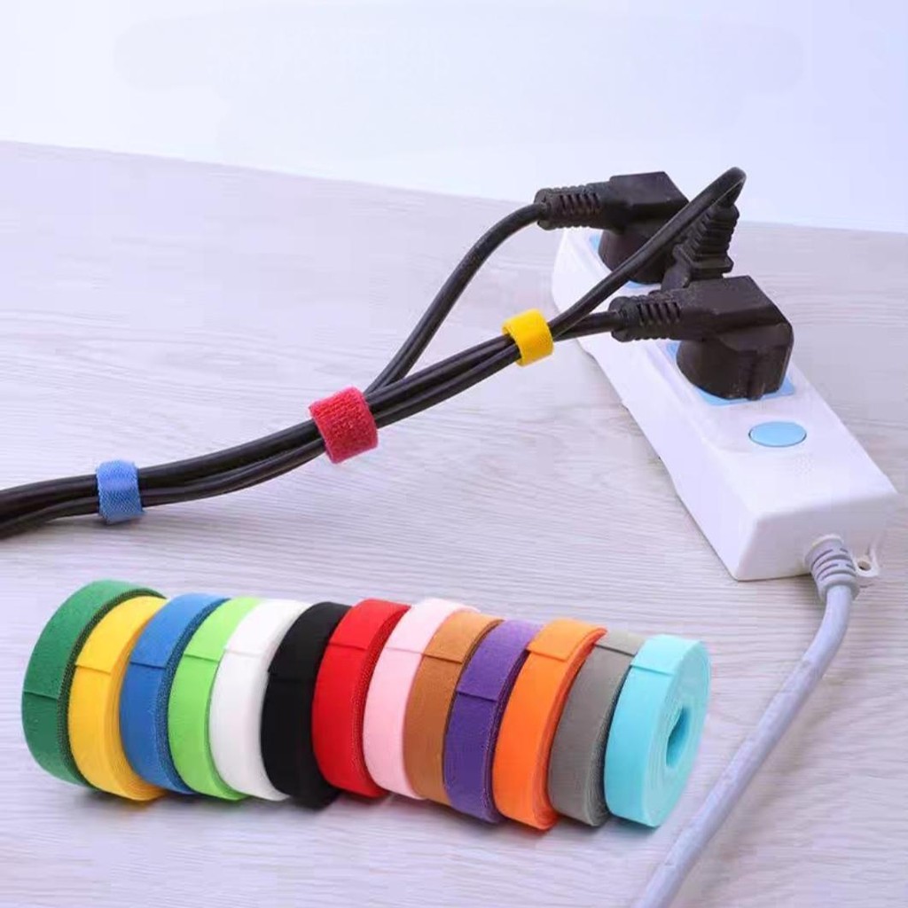 

Velcro Lebar 1.5cm Pengikat Kabel Fiber Optik Magic Tape Per m