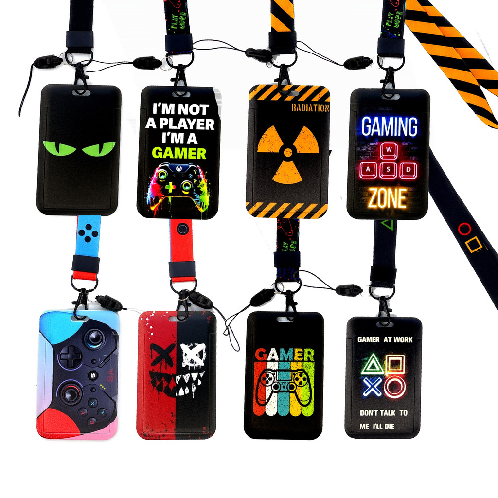 

Gamer Name Badge Holder Lanyard Business Card Holder Hanging Neck Strap Boy ID Card Holder Door Card Case Small Gift