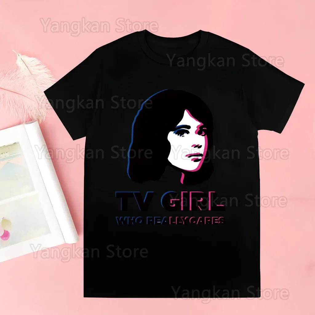 Tv Girl Women Tshirt Harajuku Lady Letter Print T shirt Funny Female T-shirt Leisure Casual Fashion 
