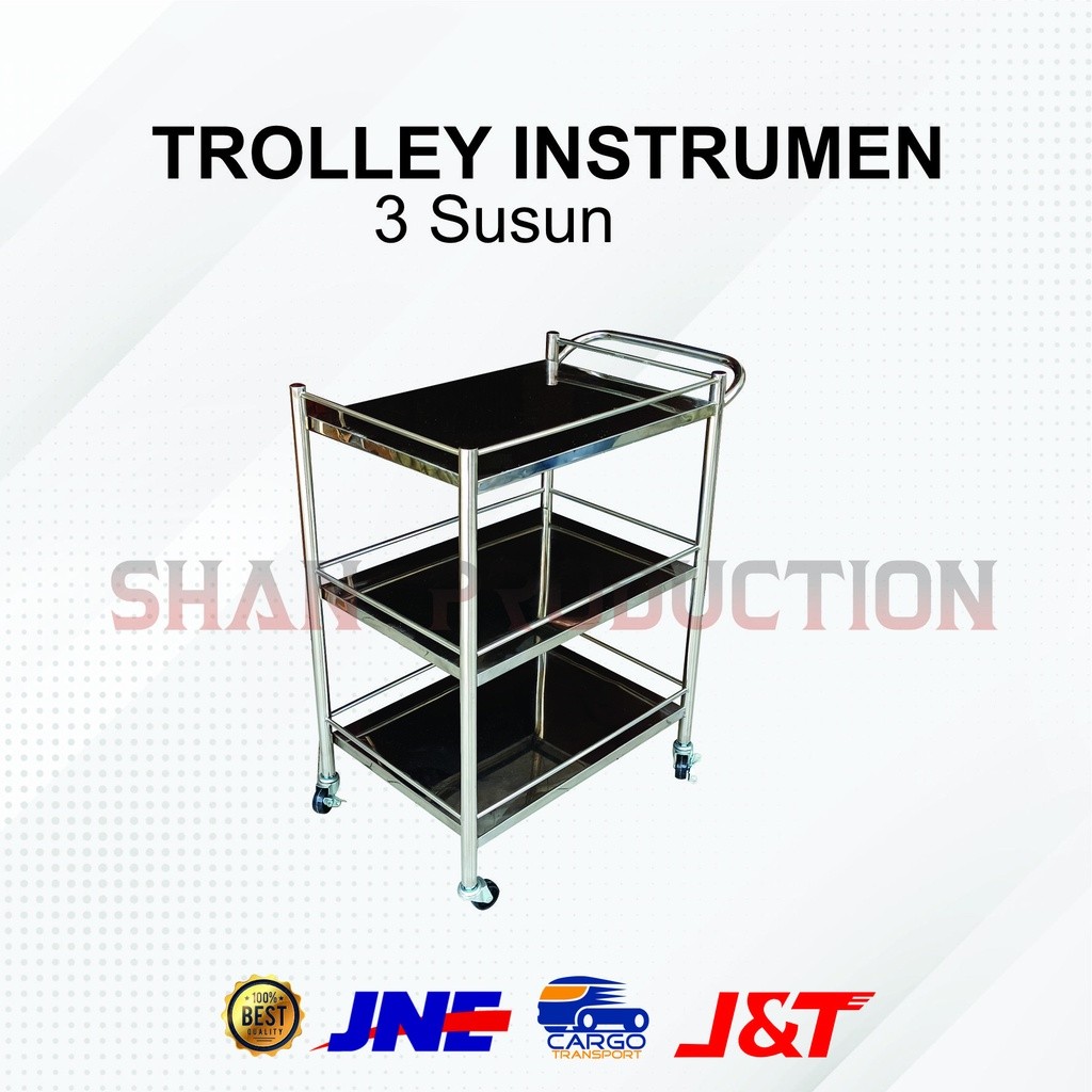 Trolley Instrument 3 Susun Stainless - RAMAWI 2