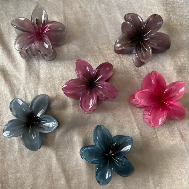 [ Pilih Warna ] JEPIT RAMBUT / JEDAI RAMBUT / JEDAI BUNGA KAMBOJA BURGUNDI / JEPIT BUNGA KAMBOJA/ JE