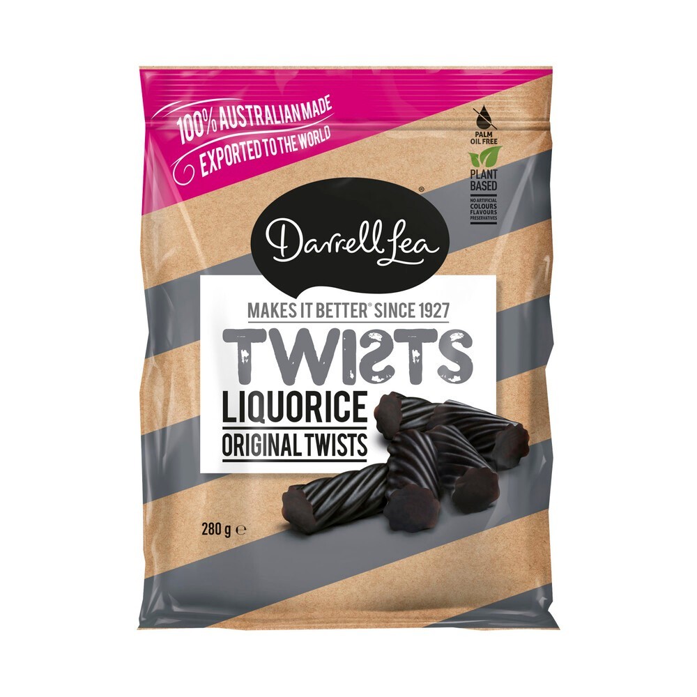 

Darrell Lea Liquorice Twists | 280g Australia