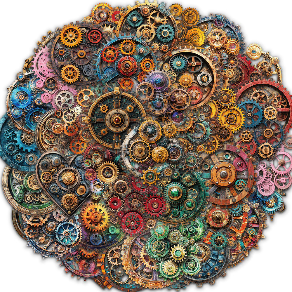 

50PCS Various Time Space Gear Graffiti Stickers Water Cup Skateboard Phone Case Diary Waterproof Stickers