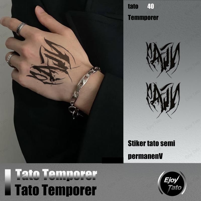EjoyTato Tato Temporer Totem,Tato Temporer Yakuza Cowok,Halal,Anti Air Dan Keringat,Non-Toksik,AMAN 