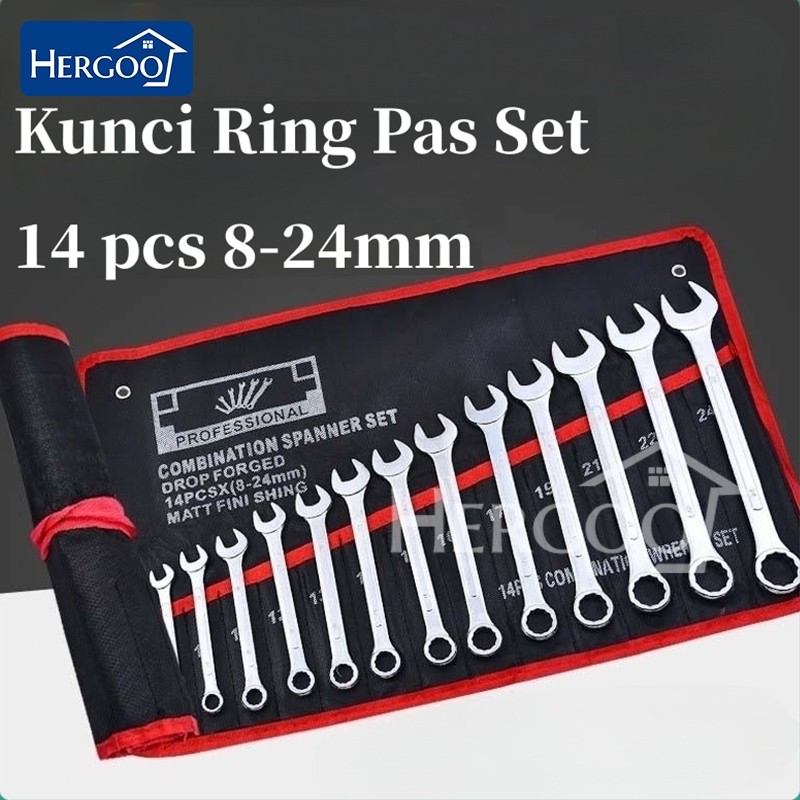 New 14PCS Tool Superman Kunci Ring Pas set kunci pas Harga murah barang berkualitas Original/Kunci R