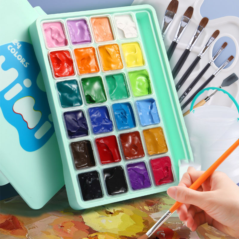 

Set Cat Air Miya Top Watercolor, 18/24 Warna, 30ml, Untuk Seni Murid