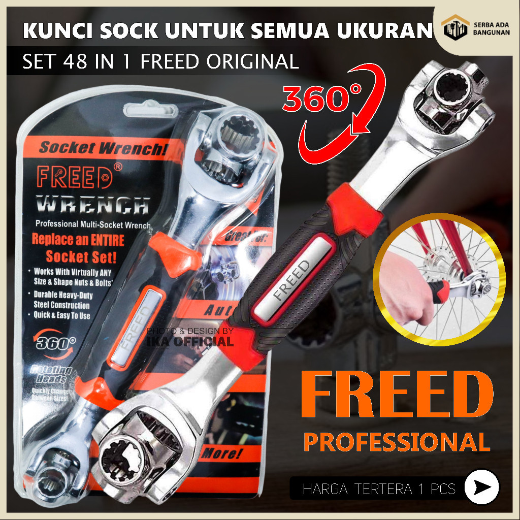 SAB Kunci Shock / Kunci Pas Tiger Wrench Multifungsi 48 in 1 Kunci Pas Multifungsi 48 In 1 Tiger