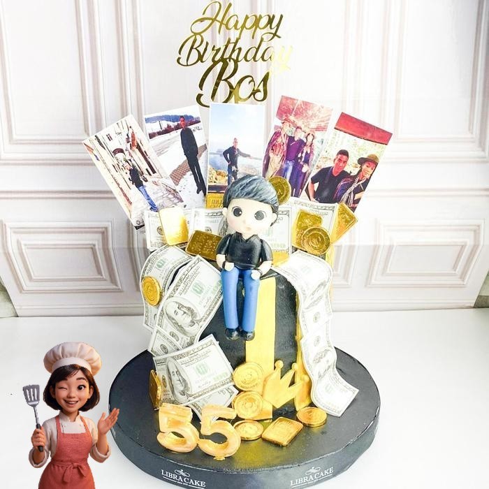 

Kue Ulang Tahun/Birthday Cake/Kue Ultah Tema Dollar Cake/Cake Uang/Kue Birthday jakarta Catering Malang DMT