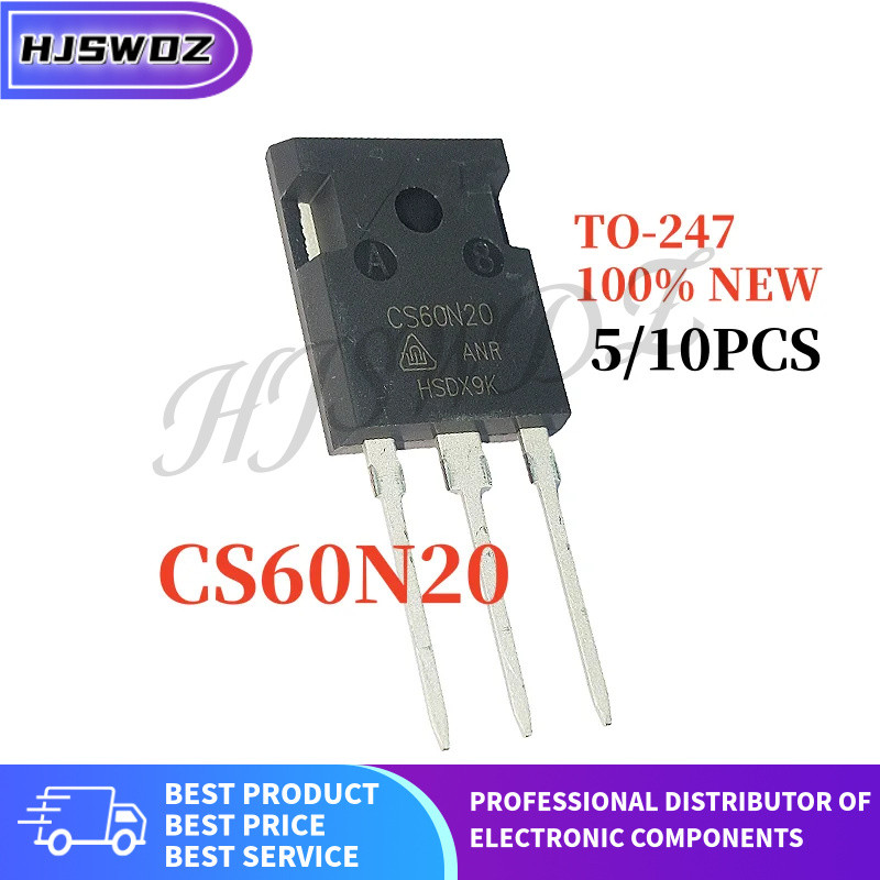 5PCS-10PCS Brand New CS60N20 CS60N20ANR TO-247 60A 200V MOSFET N-Channel High Power Transistor In St