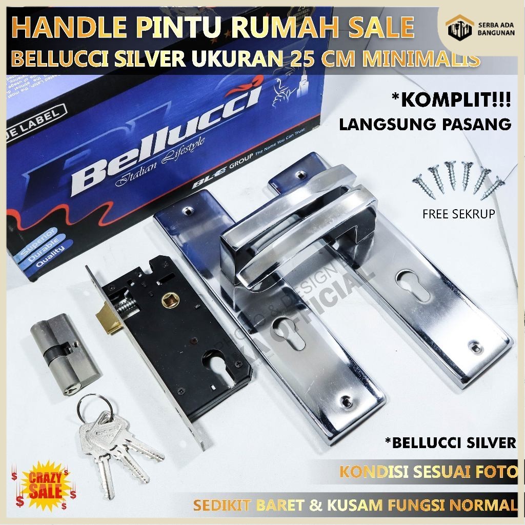 Handle Gagang Pintu Rumah Bellucci Sorento BLC Group High Quality / Kunci Pintu Besar Bellucci BLC