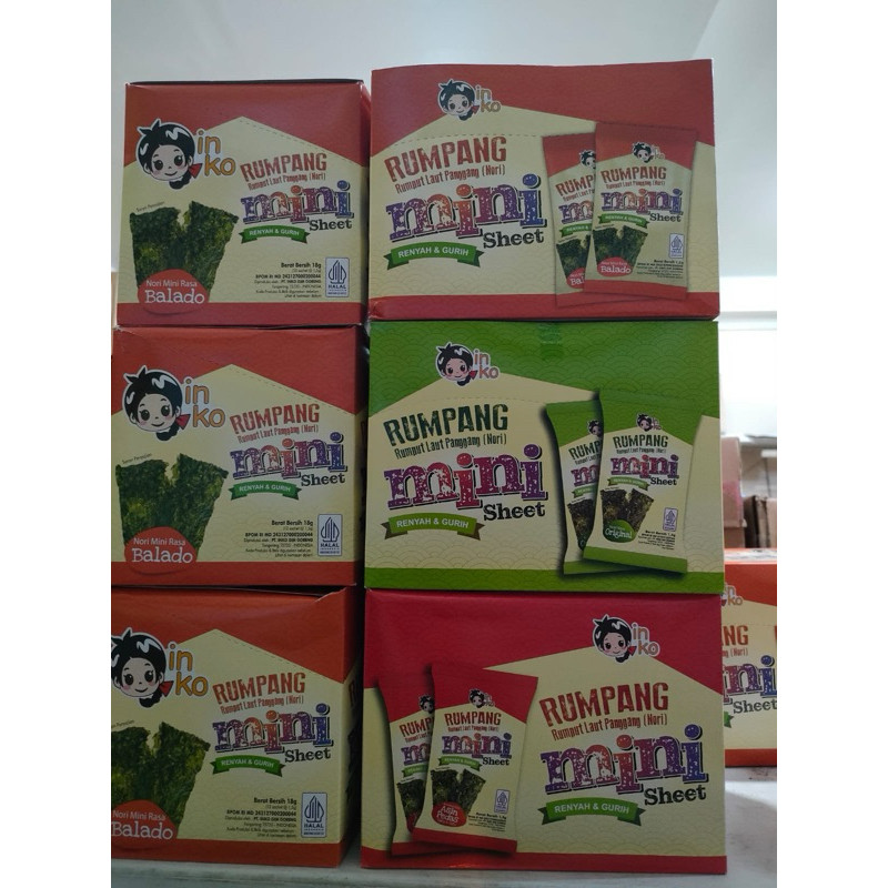 

Rumpang mini sheet rumput laut panggang 1,5 gr isi 12 pc