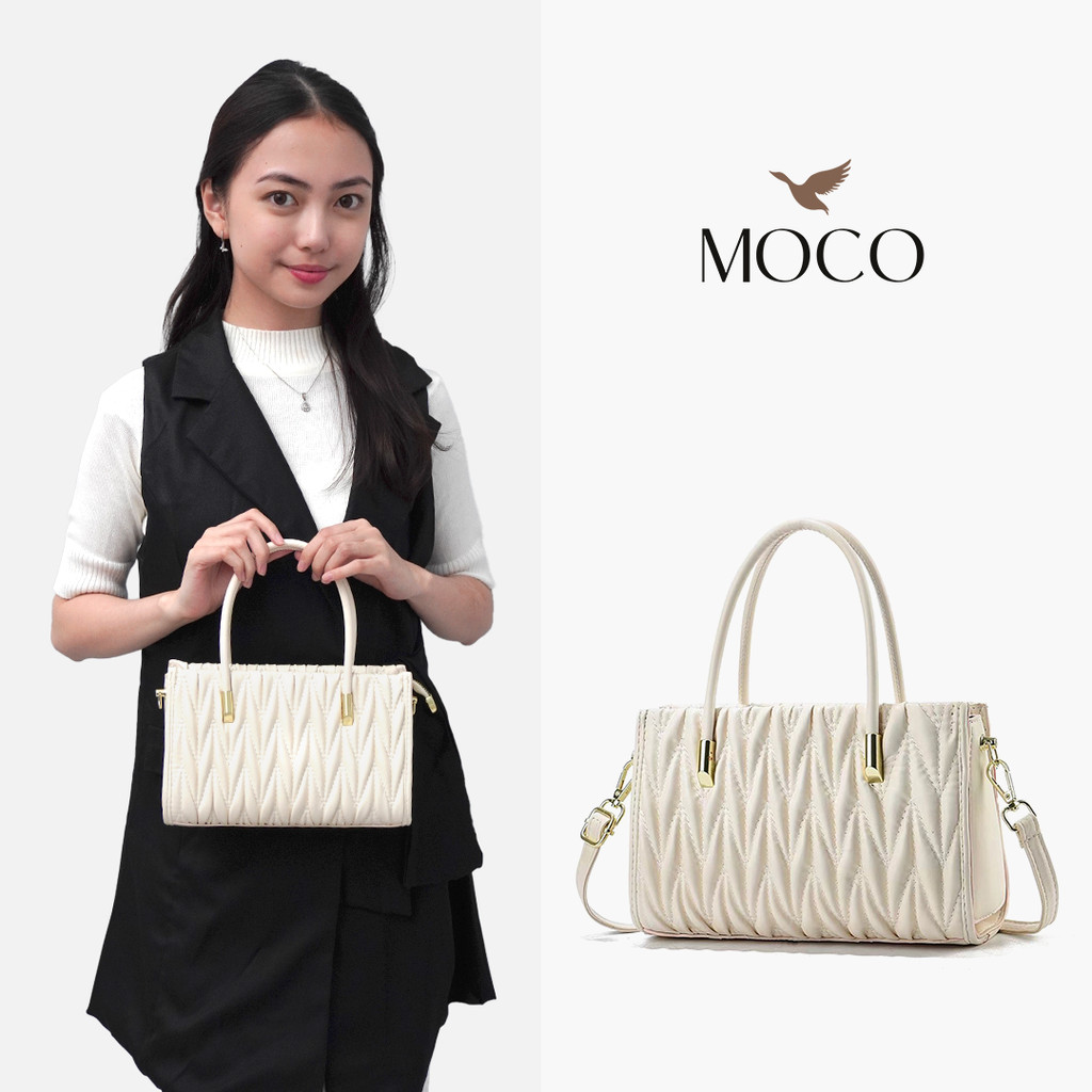 MOCO OFFICIAL  - Fashion Tas Selempang Wanita Hand Bag Tekstur Timbul Zigzag 2819