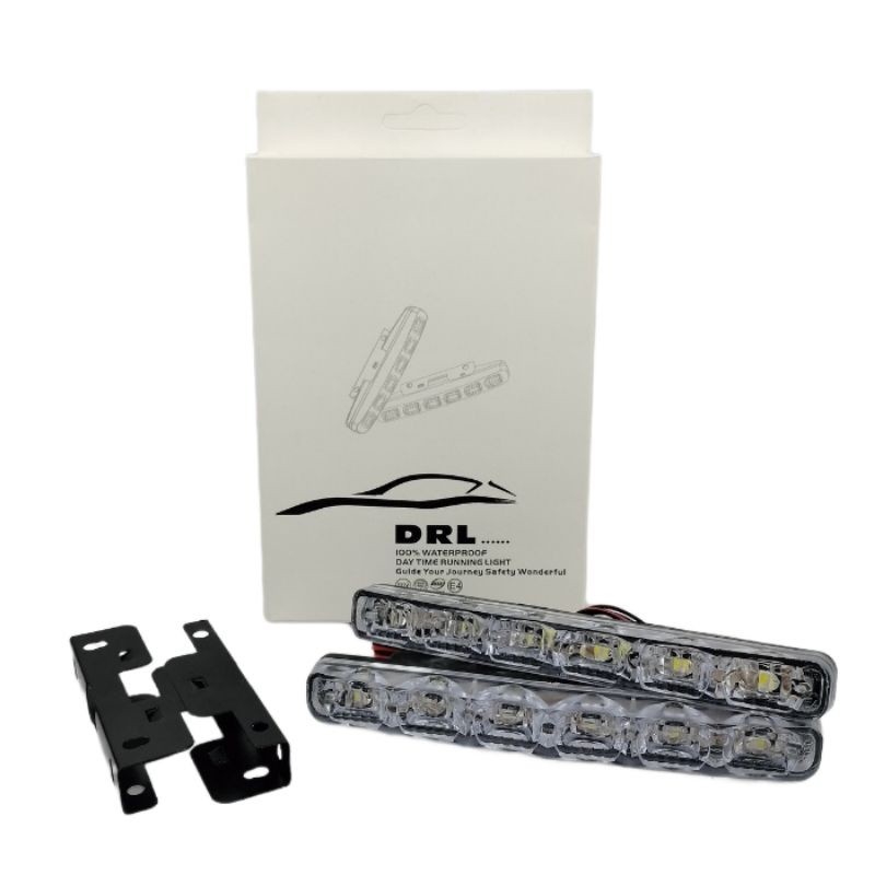 Lampu DRL Mobil 6 Led Dus Putih