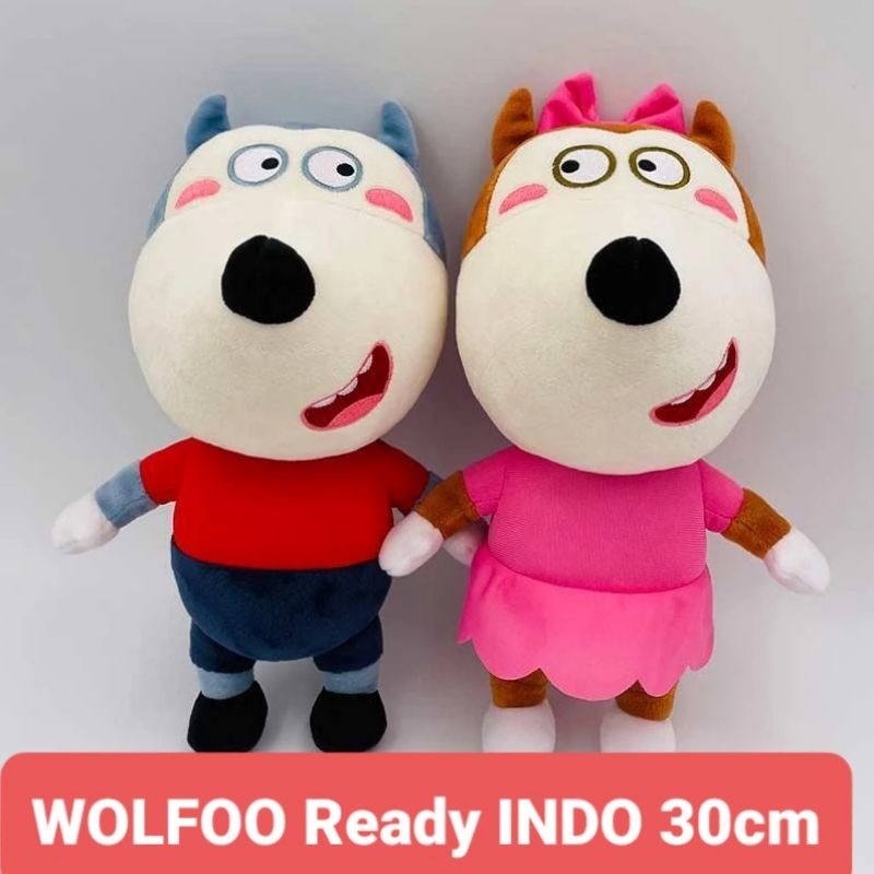Boneka Wolfoo and Lucy IMPORT 30 cm Serigala Kartun Wolfo