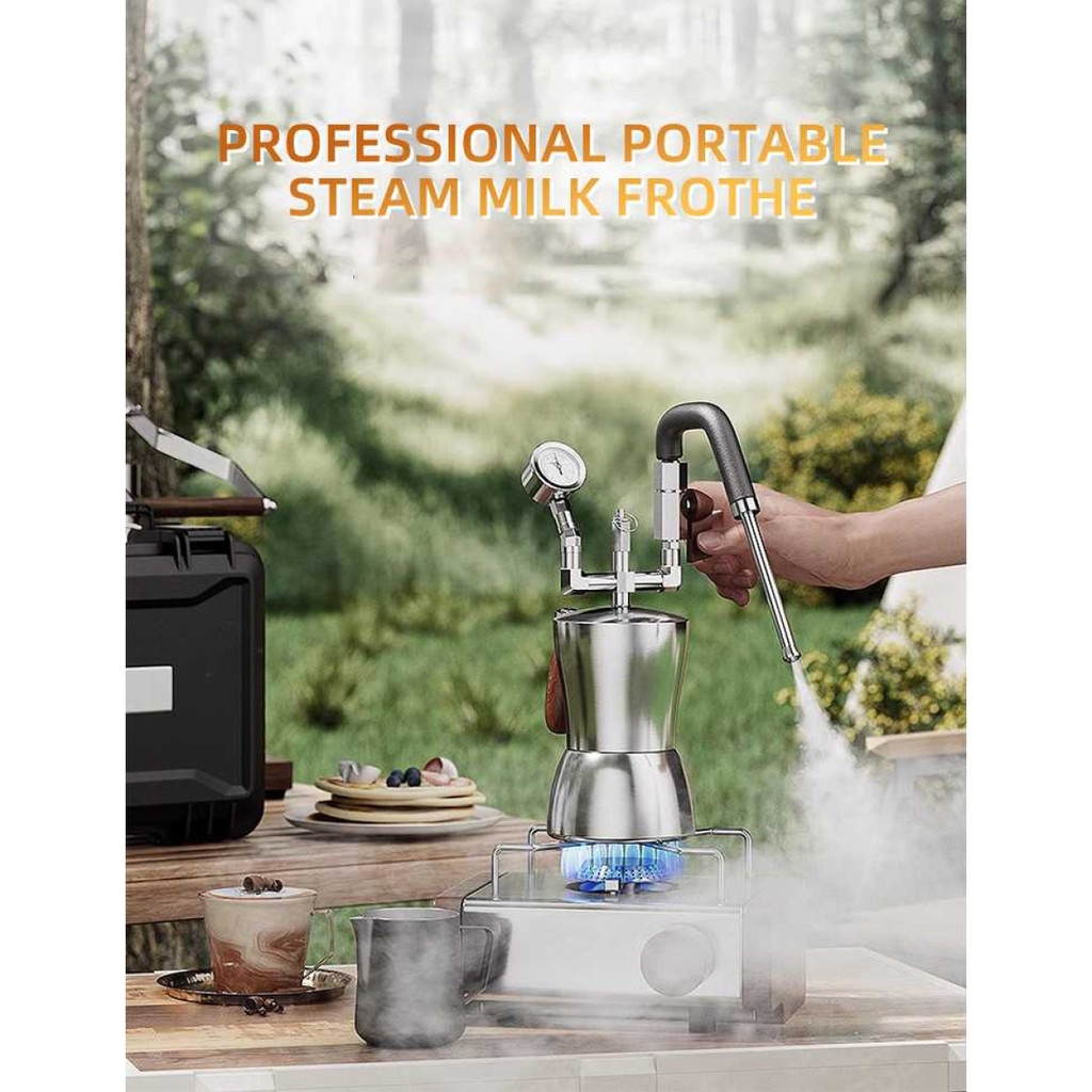 

Steam Milk Frother Portable Strong Dry Steam 3 Hole 2.5 Bar - AK-Z4