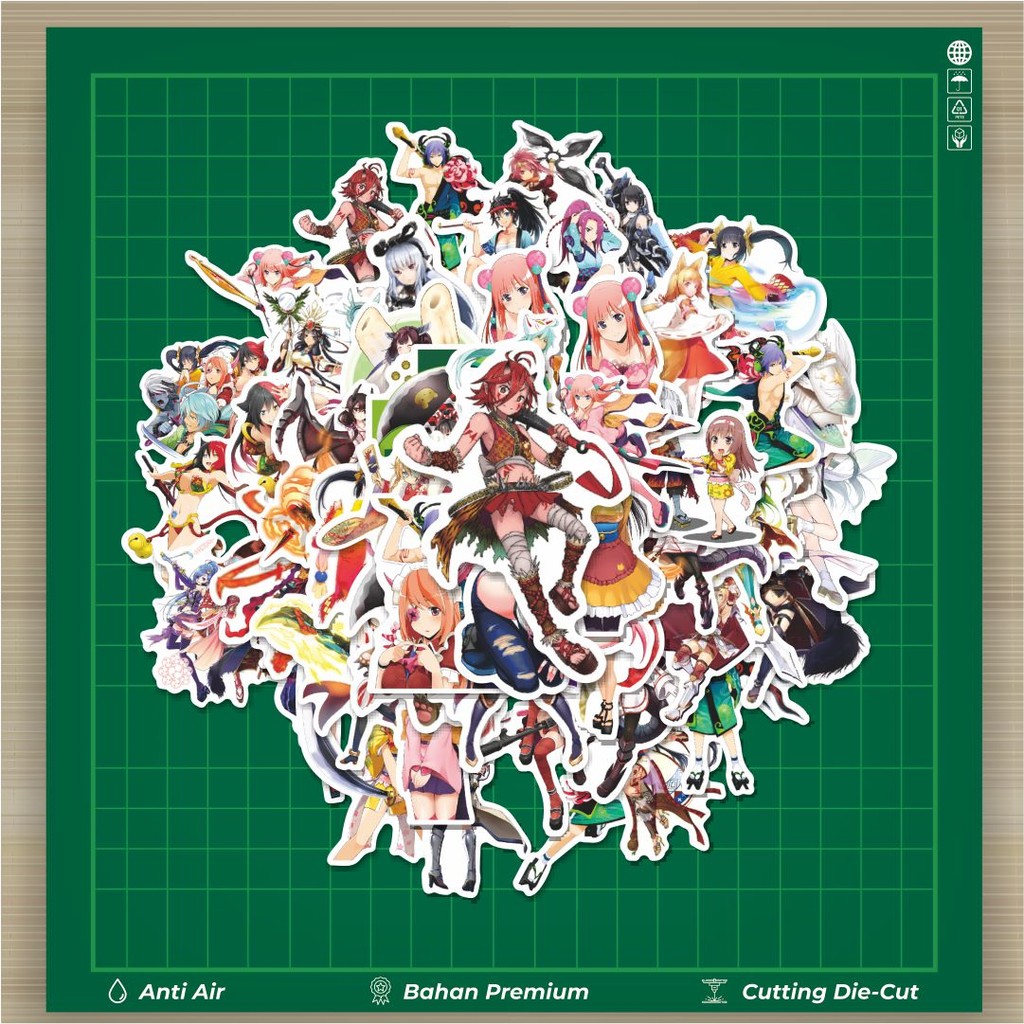 

HOT 50 PCS STIKER Stiker Game Onigiri CyberStep Stiker Fashion Cars Decal Dingin Kartu Album Custom Vinyl Anti Air- Sticker Aesthetic Buku Journal Koper Casing HP Tablet Laptop Helm Motor Botol Minum