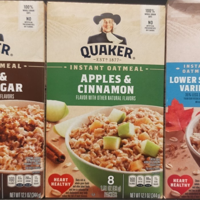 

Quaker cereal sereal instant oatmeal Apple Cinnamon isi 8 sachet