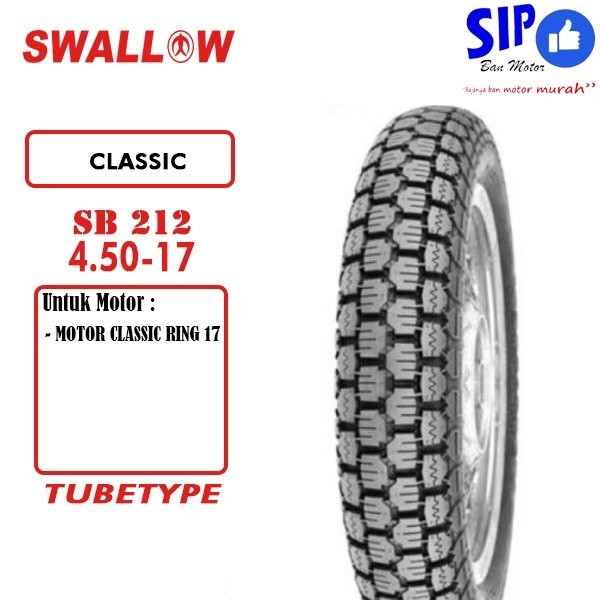 Ban Swallow Classic Wiro  sb-212 450 ring 17 untuk motor kawasaki w175 XSR dll