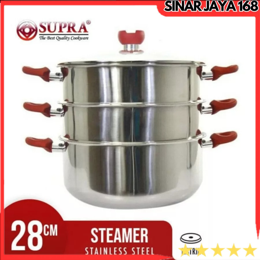 PANCI SUPRA 28 / 32 / 36 CM STEAMER KUKUS 3 SUSUN 3SUSUN STAINLESS STEEL 28cm 32cm 36cm UB1