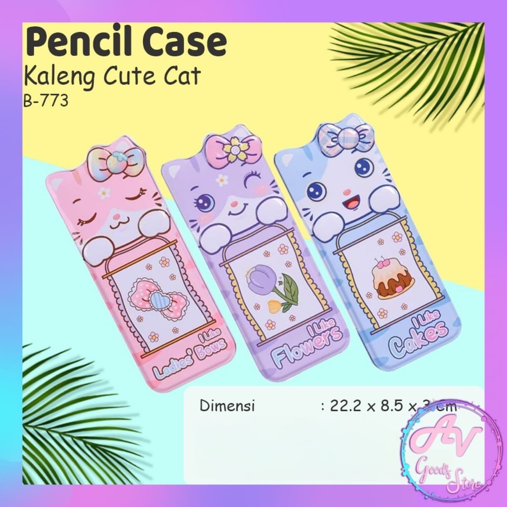 

Kotak Pensil Kaleng Cute Cat Flower XLJ B773 / Tempat Pensil Karakter Fancy Lucu