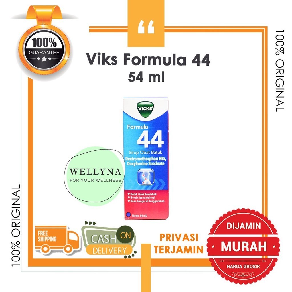 Vicks Formula 44 Dewasa Sirup Obat Batuk  Meringankan Batuk Tidak Berdahak